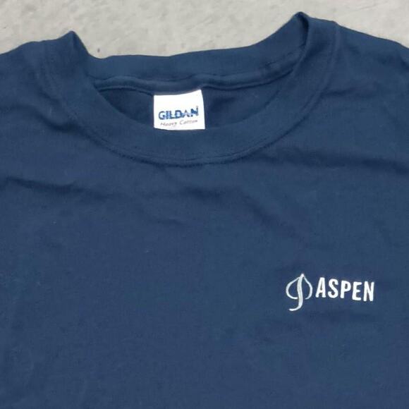 Aspen Ski Resort - Employee Uniform - Mens Navy Blue - Gildan Large (L) T-Shirt - Picture 2 of 4